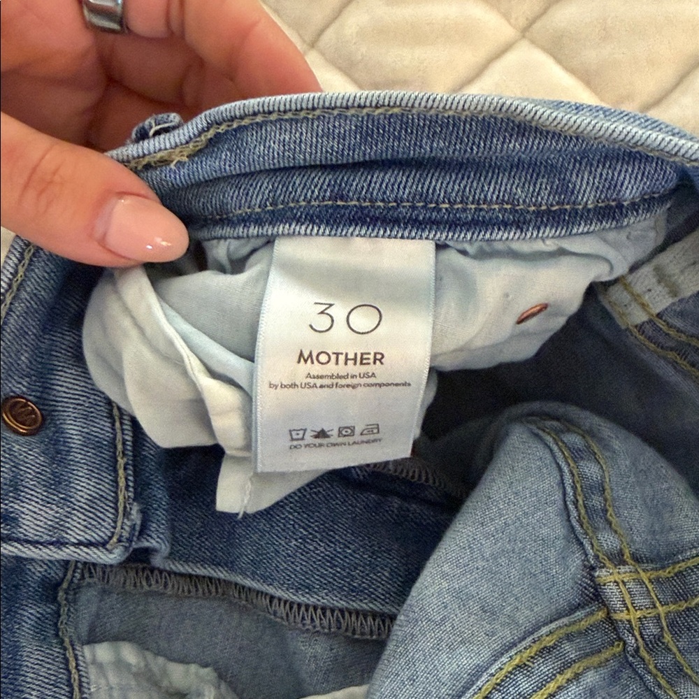 MOTHER Light Blue Boot Cut Jeans - Picture 2 of 5